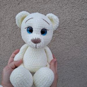 Meškiukas baltas 28cm - minkštas žaislas